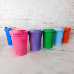 Vasos con Sorbete Colores...