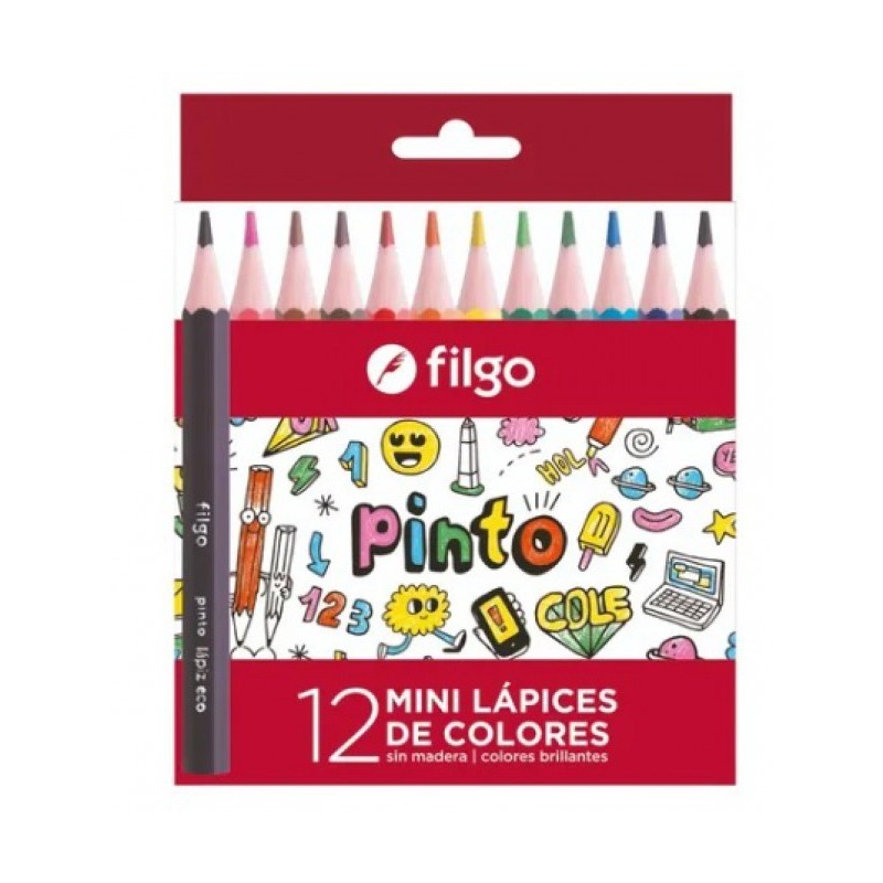Lapices de Colores Cortos x 12 FILGO