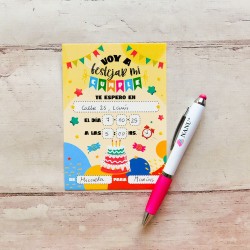 TARJETA DE INVITACION  PARA CUMPLE X 10 Unidades