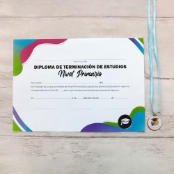 DIPLOMA-MEDALLA CON VINILO...