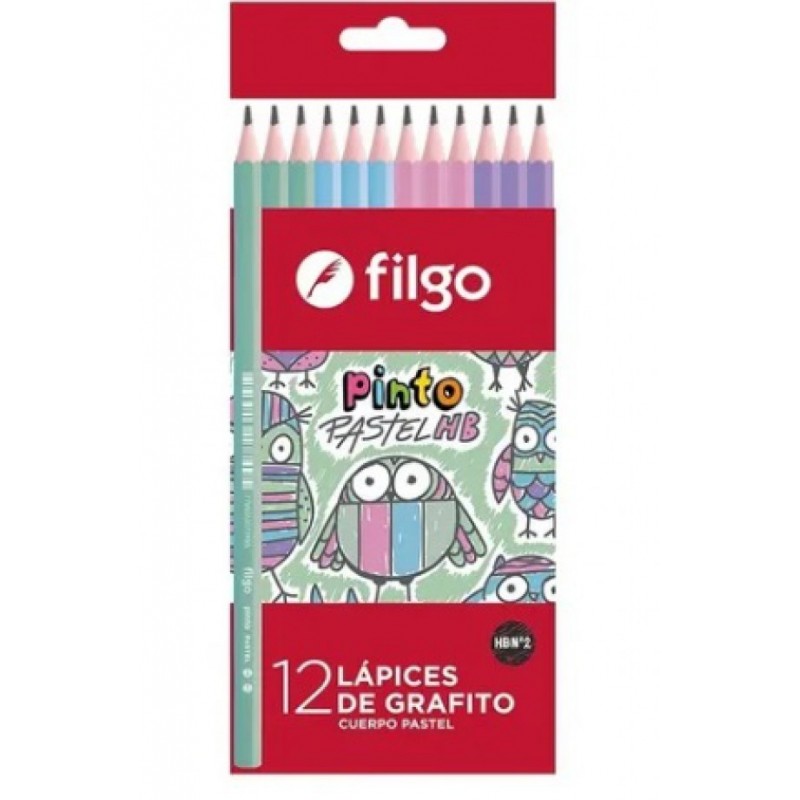 Lapiz Negro Cuerpo pastel x12 FILGO