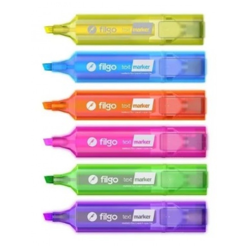 Resaltador Text Marker Colores Fluo por Unidad FILGO