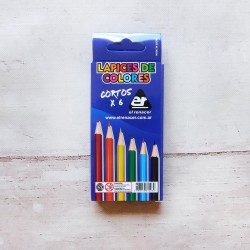 Lapices de Colores Cortos X6