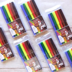 fibras de colores largas x6