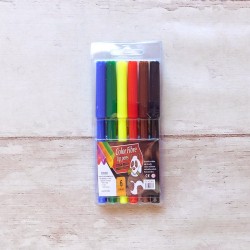fibras de colores largas x6