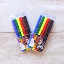 fibras de colores largas x6
