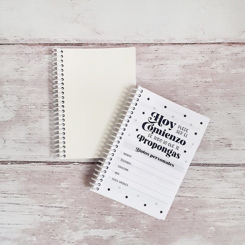 AGENDA PERPETUA TAMAÑO A5 B&N Sublimable