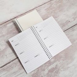 AGENDA PERPETUA TAMAÑO A5 B&N Sublimable