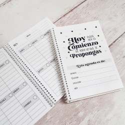 AGENDA PERPETUA TAMAÑO A5 B&N Sublimable