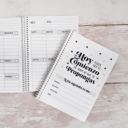 AGENDA PERPETUA TAMAÑO A5 B&N Sublimable