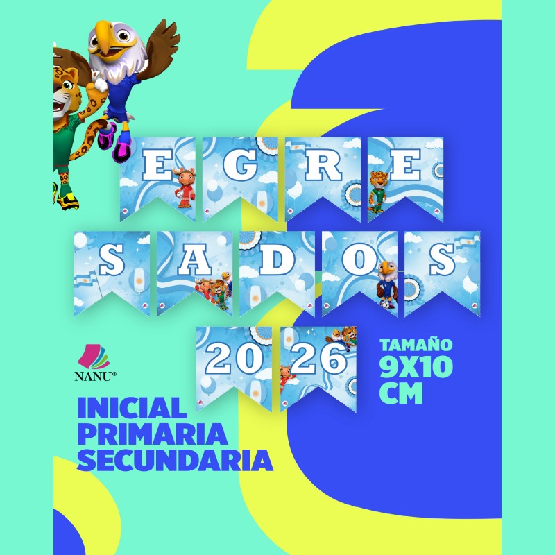 BANDERIN GRANDE de 260 gs 9x10 cm