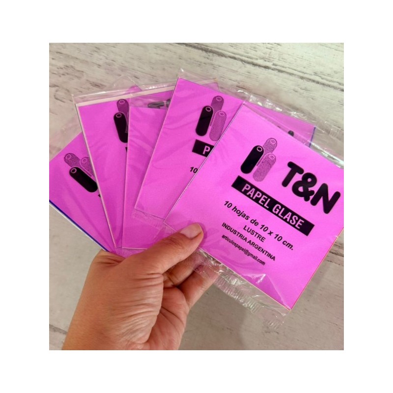 PAPEL GLASE LUSTRE X 10 HOJAS