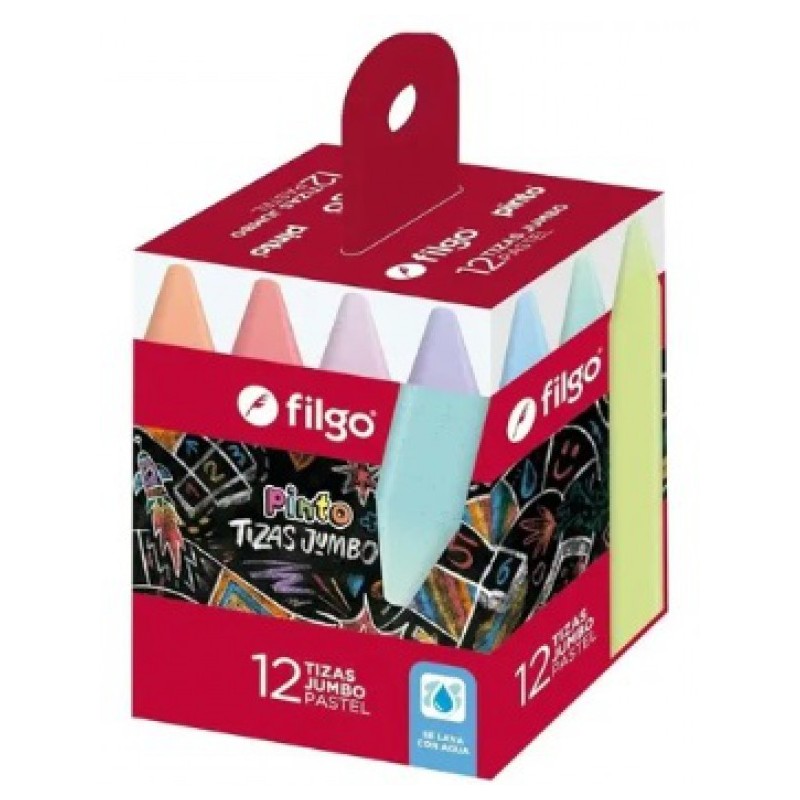Tizas Jumbo Pastel x 12