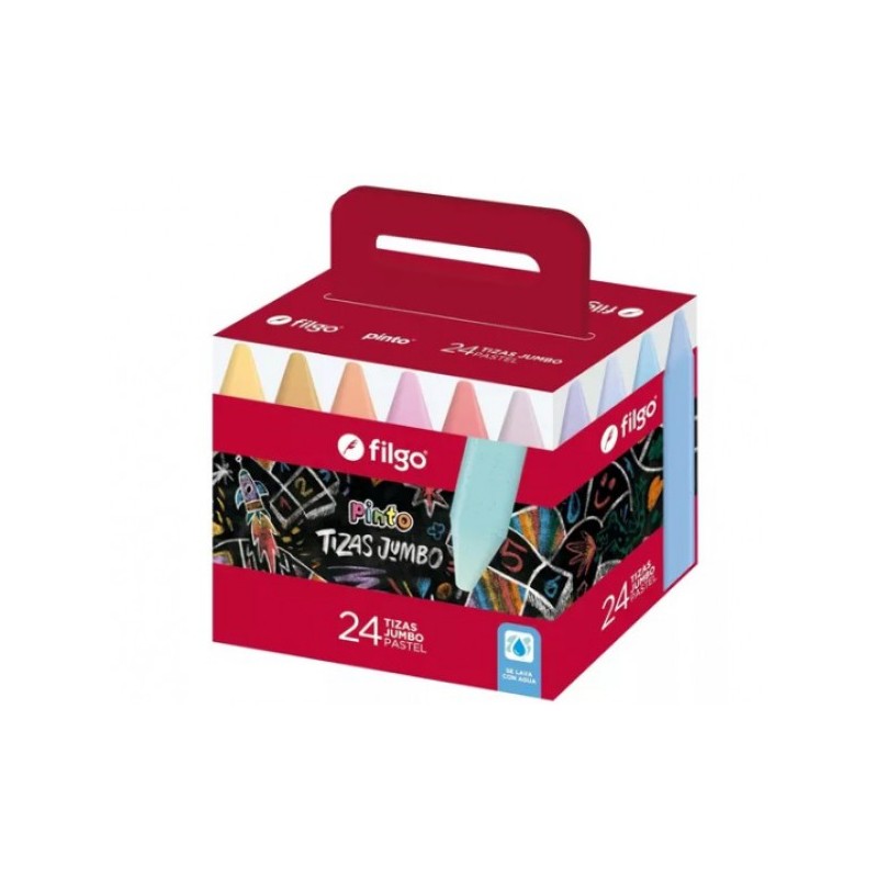 Tizas Jumbo Pastel x 24